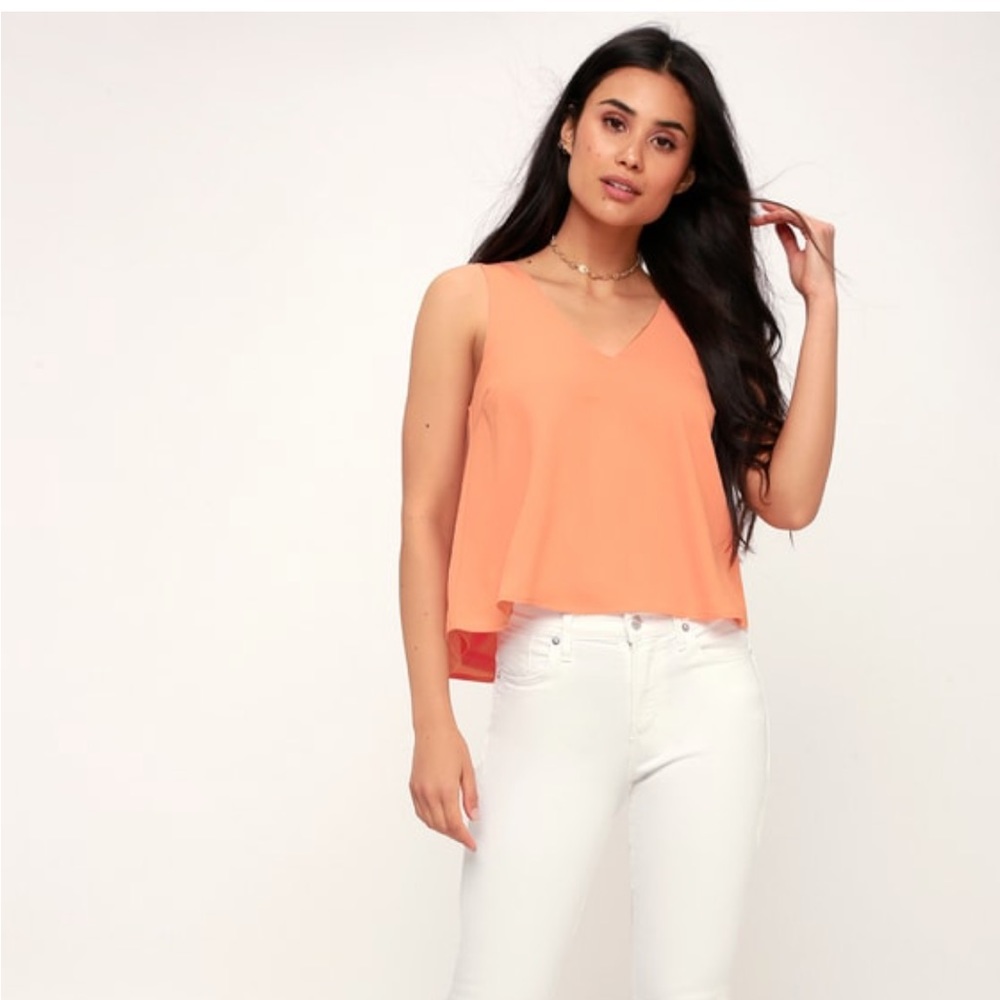 NWT Lulu’s Tie Back Cropped Tank